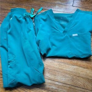 Figs Hunter Green SET Xxs